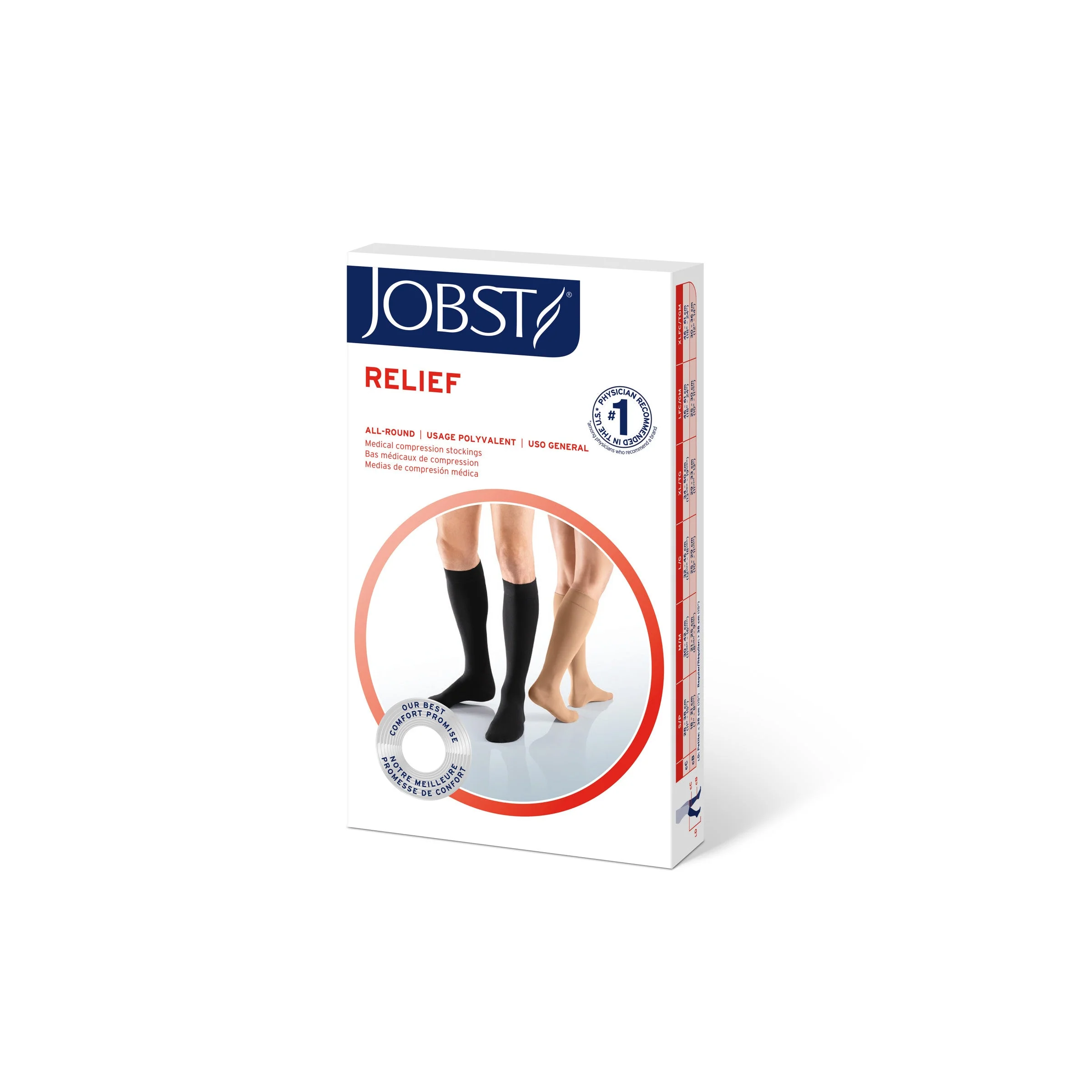 JOBST® Relief Knee High 30-40 mmHg w/ Silicone Top Band - Image 3
