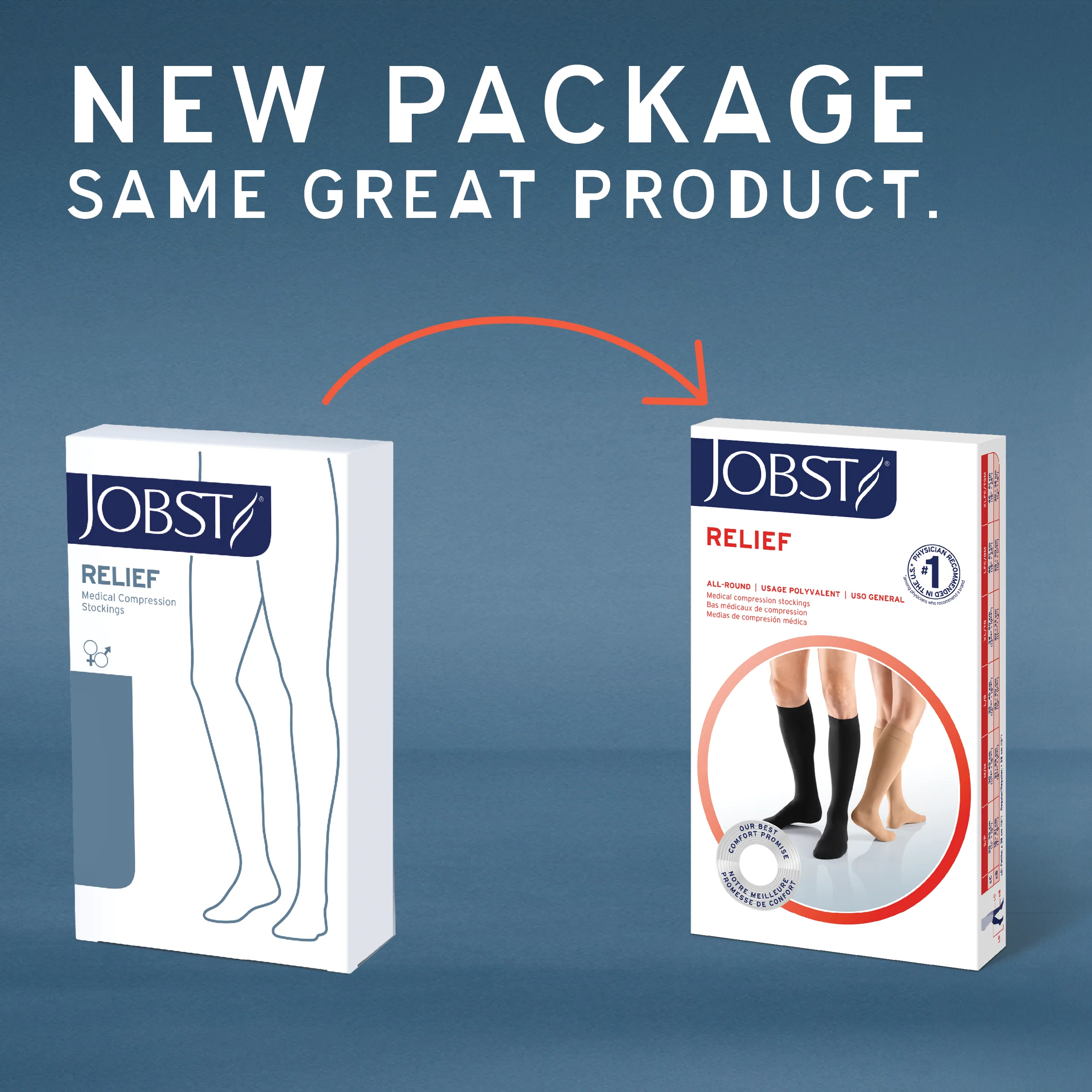 JOBST® Relief Knee High 30-40 mmHg w/ Silicone Top Band - Image 4