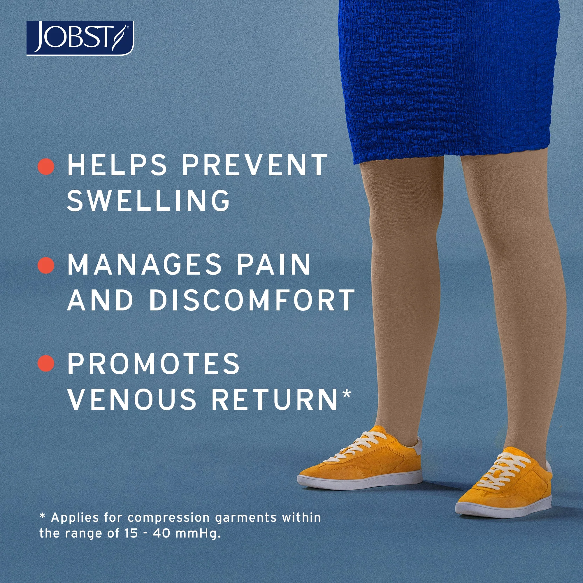 JOBST® Relief Knee High 30-40 mmHg w/ Silicone Top Band - Image 5