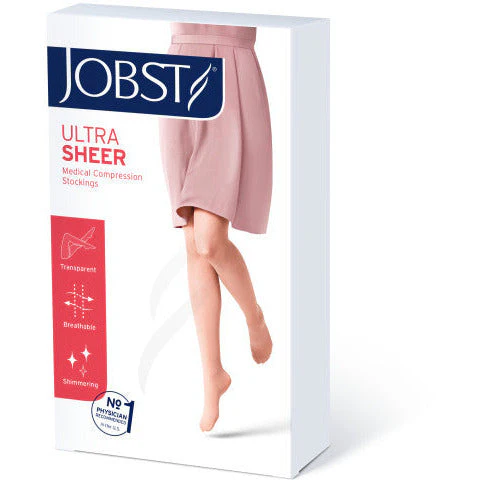 JOBST® UltraSheer Women's Thigh High 30-40 mmHg w/ Lace Silicone Top Band - Image 4